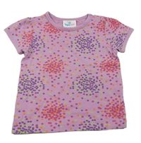 Fialovo-farebné bodkovaná é tričko Topomini