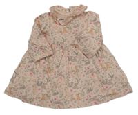 Růžové květované šaty s králíčky F&F