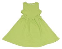 Svetlozelené rebrované šaty s prestrihmi Next