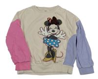 Béžovo-lila-růžová mikina s Minnie M&S
