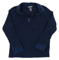 Tmavomodré rebrované polo tričko F&F