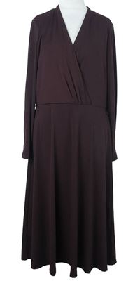 Dámske čokoládové midi šaty H&M