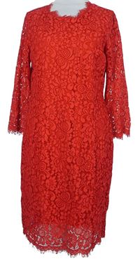 Dámske červené čipkové šaty H&M