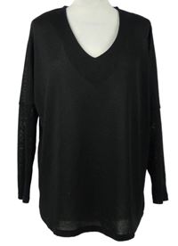 Dámský černý svetr s volánkem Gallery 