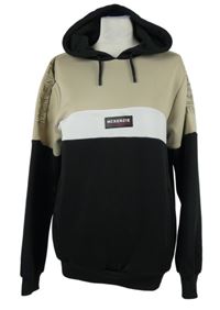 Pánská černo-béžová mikina s kapucí McKenzie 