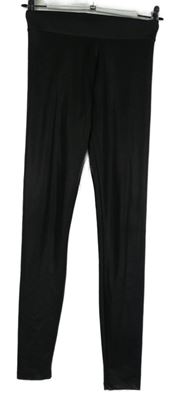 Dámske čierne potiahnuté é legíny FB Sister