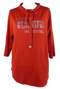 Dámska červená mikina s nápisom