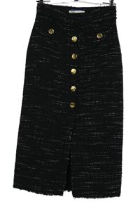 Dámská černá melírovaná pletená midi sukně Zara 