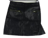 Dámska čierna koženková sukňa George