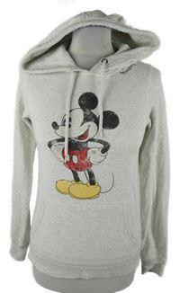 Dámská šedá melírovaná mikina s Mickeym a kapucí H&M