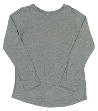Sivé melírované tričko s vreckom Yd.