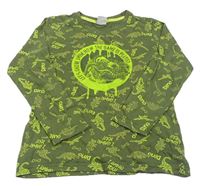 Khaki tričko s dinosaurami Kiki&Koko