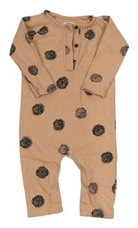 Světlerůžová puntíkatá tepláková kombinéza Mamas&Papas