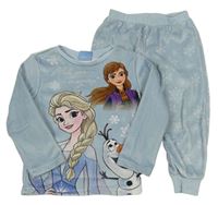 Svetlomodré plyšové pyžama s Frozen Disney