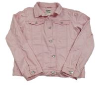 Svetloružová rifľová bunda