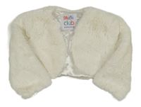Biele kožušinové bolerko Miniclub