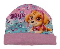 Ružovo-modrá fleecová čapica s PAw PAtrol Nickelodeon