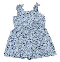 Bílý květinový kraťasový overal Primark