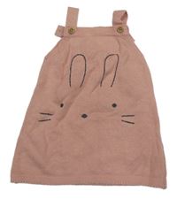 Ružové pletené šaty s králikom F&F