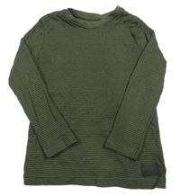 Khaki pruhované triko Topolino