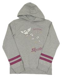 Svetlosivá mikina so sovou Hedvikou a kapucňou