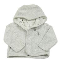 Sivá zamatová prepínaci mikina s kapucňou C&A