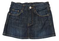 Tmavomodrá rifľová sukňa H&M