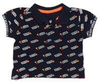 Tmavomodré polo tričko s potiskem Prénatal