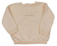 Svetloružová crop mikina s nápisom Matalan
