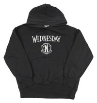 Antracitová mikina s nápisem Wednesday a kapucí H&M