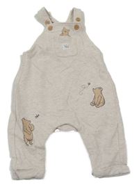 Béžové melírované laclové tepláky s Pú H&M