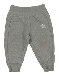 Šedé melírované tepláky s logem Adidas