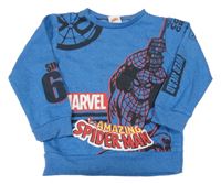 Modrá melírovaná mikina so Spidermanem Marvel