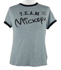 Dámské šedo-černé tričko s Mickeym Atmosphere