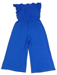 Zafírový ľahký culottes nohavicový overal Primark