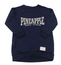 Tmavomodré teplákové šaty s logem Pineapple