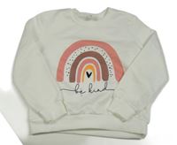 Biela mikina s dúhou zn. Shein