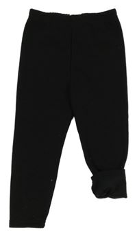 Černé zateplené legíny Shein