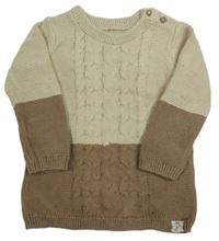 Béžovo-hnedý vzorovaný sveter George