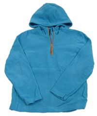 Svetlomodrá fleecová funkčná mikina s kapucňou Mountain Warehouse