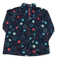 Tmavomodrá fleecová funkčná mikina s hviezdami Mountain Warehouse