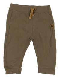 Hnědé žebrované tepláky Nutmeg