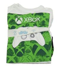 Nové - bílo-zeleno-černé pyžamo s X-box Primark