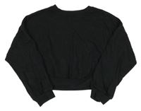 Čierna ľahká crop mikina Next