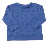 Modrá melírovaná mikina s hviezdami Mothercare