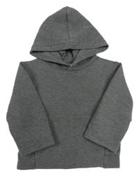 Tmavosivá melírovaná mikina s kapucňou H&M