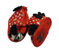 Nové - červené plyšové válenky - Minnie Primark vel. 16