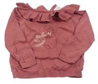 Ružový sveter s Peter Rabbit s volánikmi