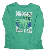 Zelené triko s dinosaurem Sinsay