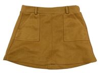 Medová semišová sukňa C&A